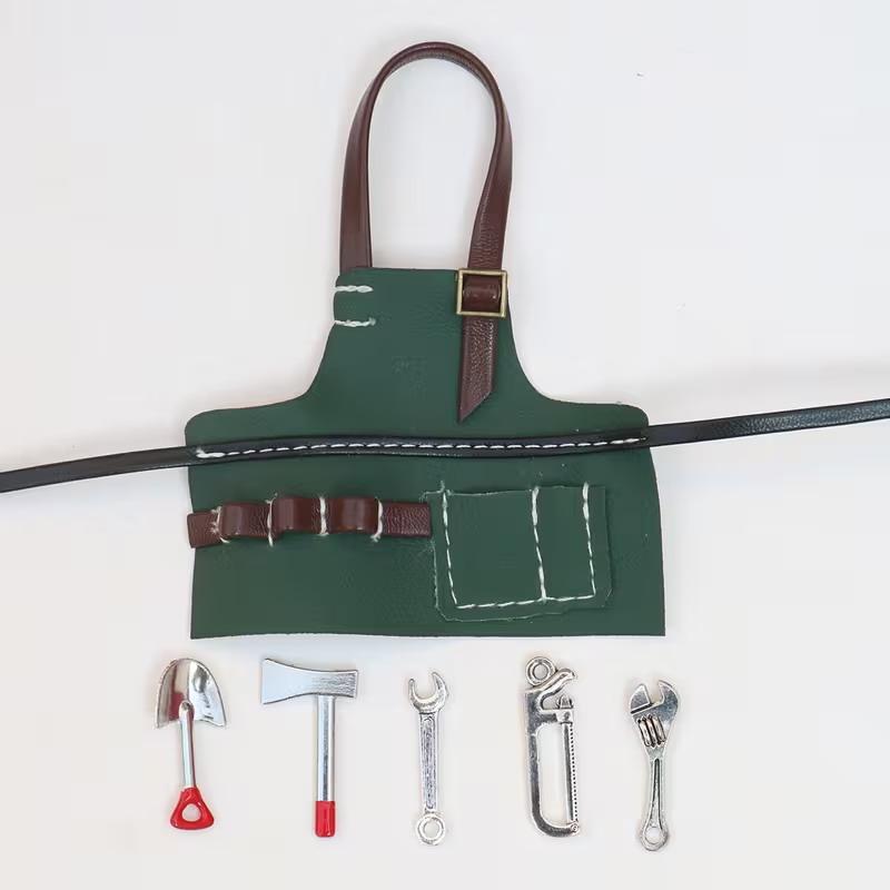 Woodworking Apron - Kreative Persönlichkeits-Werkzeugschürze, Kleidungsdekorationsschürze, einfache einfarbige Lederschürze,