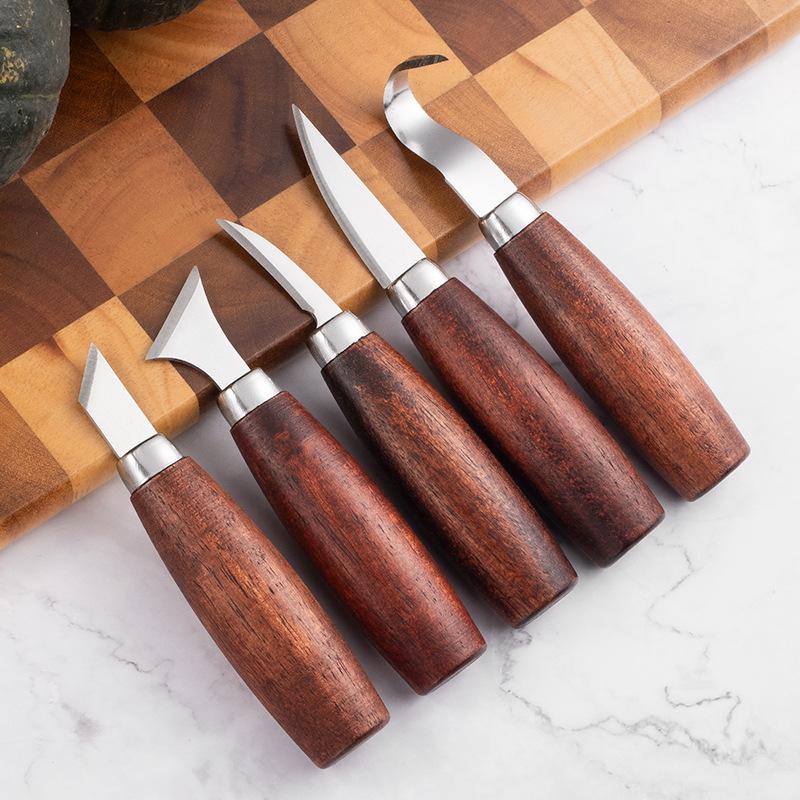Wood Chisel Set - 5-teiliges Holzschnitz-Meißel-Set - Professionelle Holzbearbeitungs-Schneidwerkzeuge für