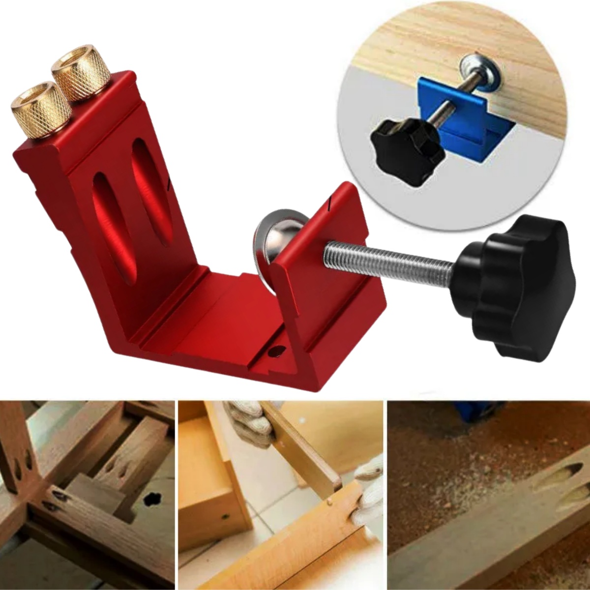 Woodworking Jig - 1 Satz Taschenlochvorrichtung für die Holzbearbeitung