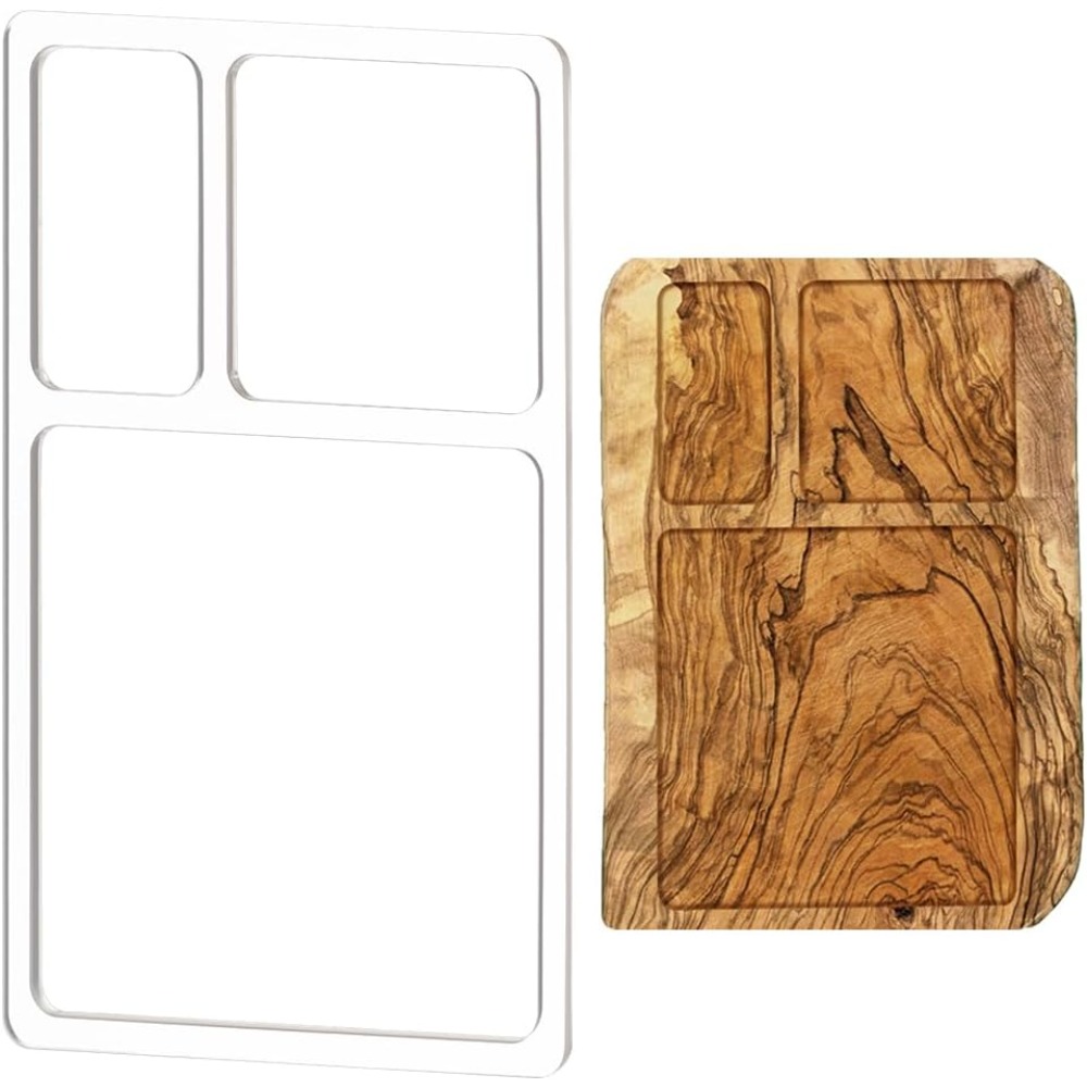 Woodworking Templates - 3-fach Valet Tray Router-Vorlagen, rechteckig, klare
