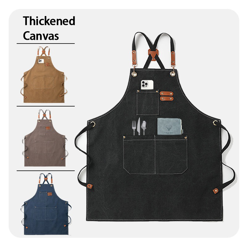 Woodworking Apron - Professionelle Wasserdichte Küchenschürze aus Canvas, Schürze