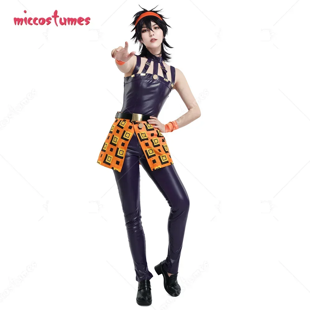 Woodworking Apron - Miccostumes Damen-Cosplay-Kostüm mit Stirnband für Halloween-Cosplay-Kostüm