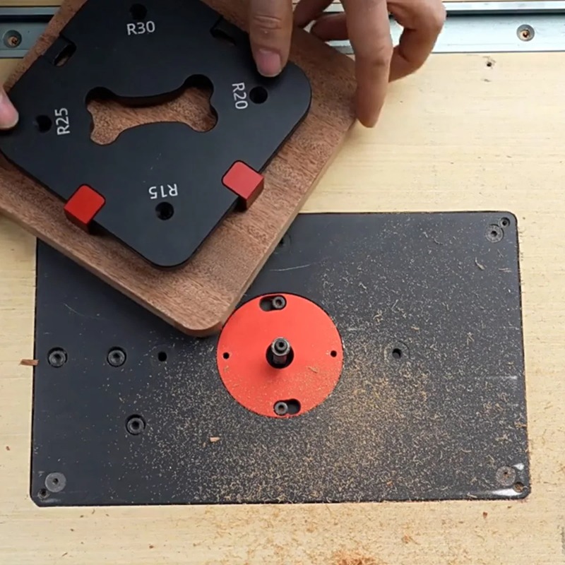 Woodworking Templates - R15/R20/R25/R30/R35/R40/R45/R50 Aluminiumlegierung Fräser-Eckenradius-Schablone für Holzbearbeitung Fräser-Eckenvorrichtungen