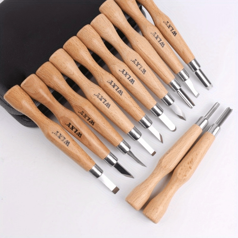 Wood Chisel Set - Set mit 12 professionellen Holzschnitzmeißeln und