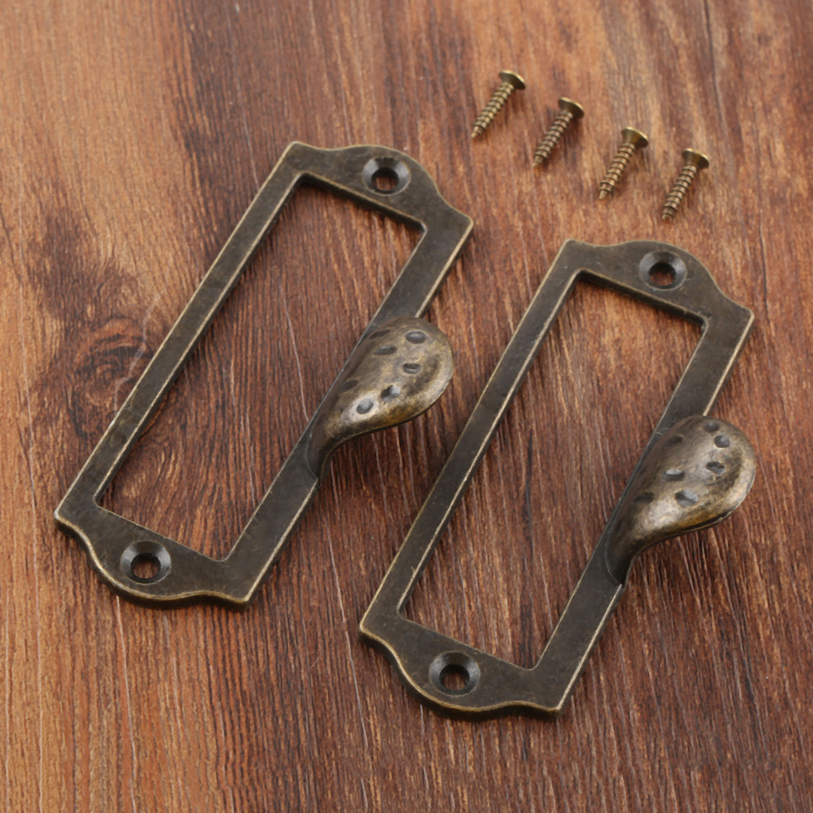 Woodworking Names - 2 Stück antiker Etiketten-Namenshalterrahmen mit Schraube,