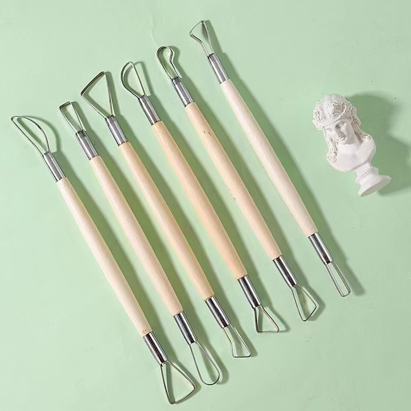 Wood Chisel Set - 6PCS holzgriff wachs keramik ton skulptur