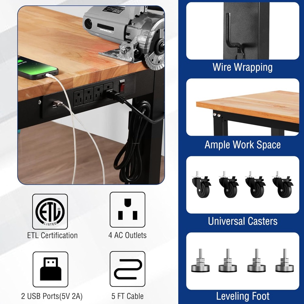 Garagenwerkbank, 48 x 22 verst – Workbench Woodworking Bewertung und Preis