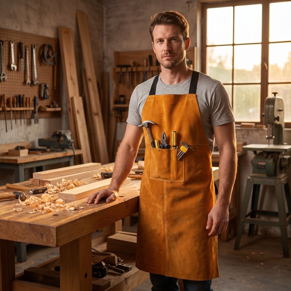 Orange Dicke Rindsleder-Schwei – Woodworking Apron Bewertung und Preis